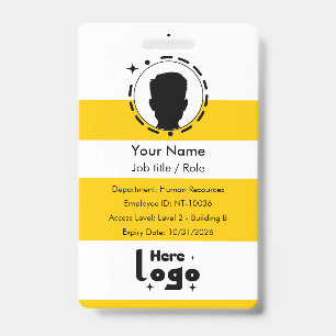 Corporate Employee ID - Custom Template Badge