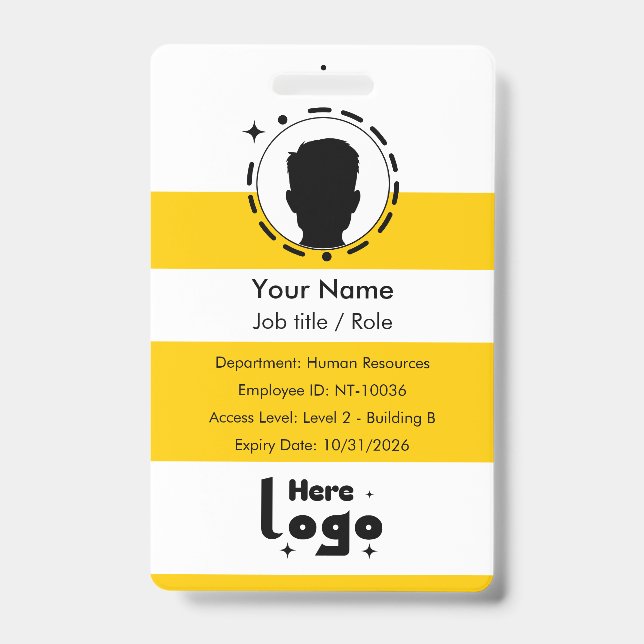 Corporate Employee ID - Custom Template Badge (Front)