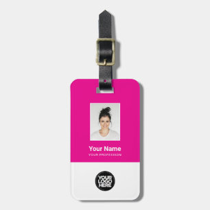 Corporate Employee Photo, Bar Code, Logo, Name Luggage Tag