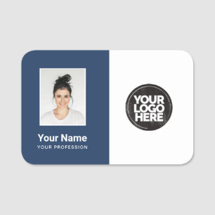 Corporate Employee Photo, Business Logo Name Tag