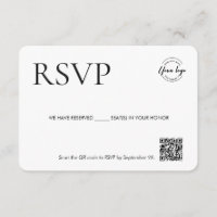 Corporate event custom logo reserved seats QR code
