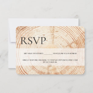 Corporate event Rustic Wood RSVP reserved Seating