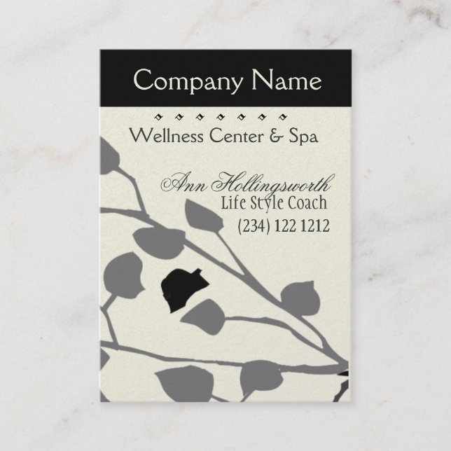 Corporate Farm Nature Foliage Tree Plant Pattern Appointment Card (Front)