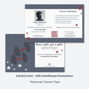 Corporate Fitness Christmas Gift Certificate Promo Flyer