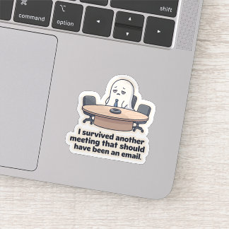Corporate Ghost Funny Meeting Sticker