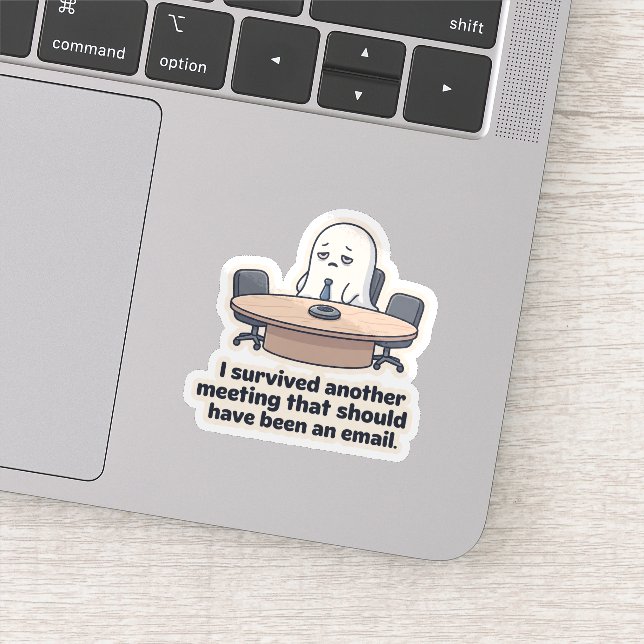 Corporate Ghost Funny Meeting Sticker (Detail)