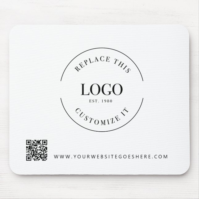 Corporate Giveaway  promo Custom Logo QR code Mouse Pad (Front)