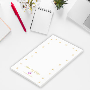 Corporate Gold Stars Peace, Joy Hope Company Logo Post-it Notes
