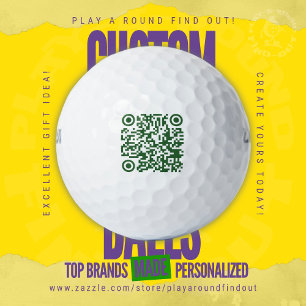 Corporate Golf Outing Promo Scannable QR Code Link Balls