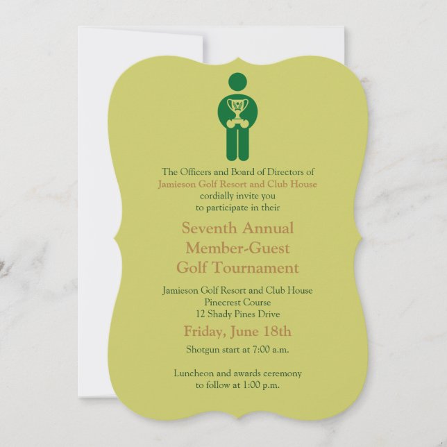 Corporate Golf Tournament Invitation (Front)