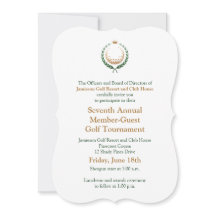 Corporate Golf Tournament Invitation