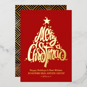 Corporate Greeting Elegant Gold Script Business