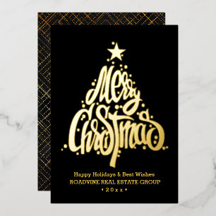 Corporate Greeting Elegant Gold Script Business
