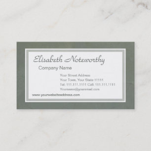 Corporate Grey Green Italian Grunge Vintage Effect Business Card