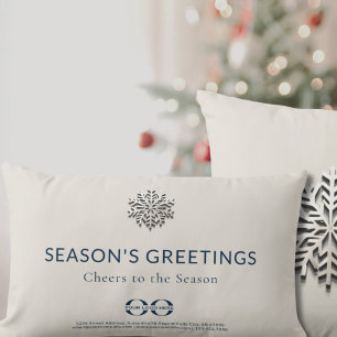 Corporate Holiday Decor Lumbar Cushion