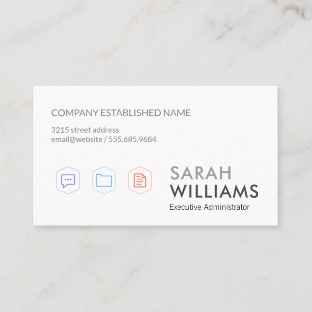 Corporate Icons Business Card (Front)