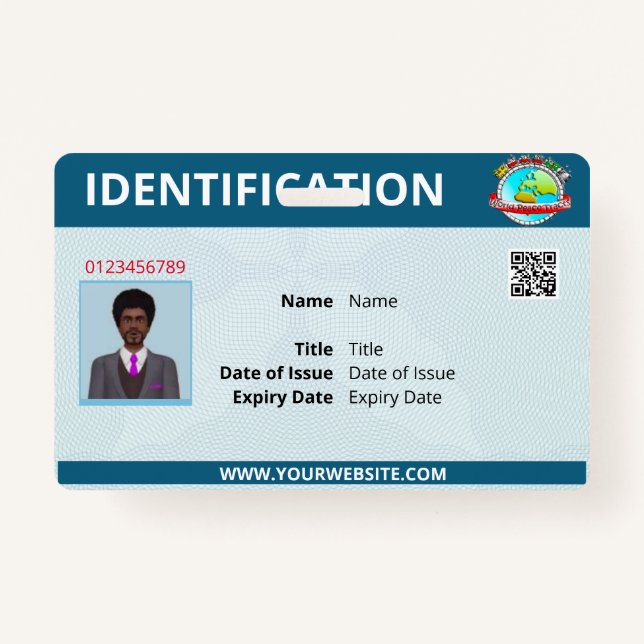 Corporate Id and Name Badge ID Badge (Front)