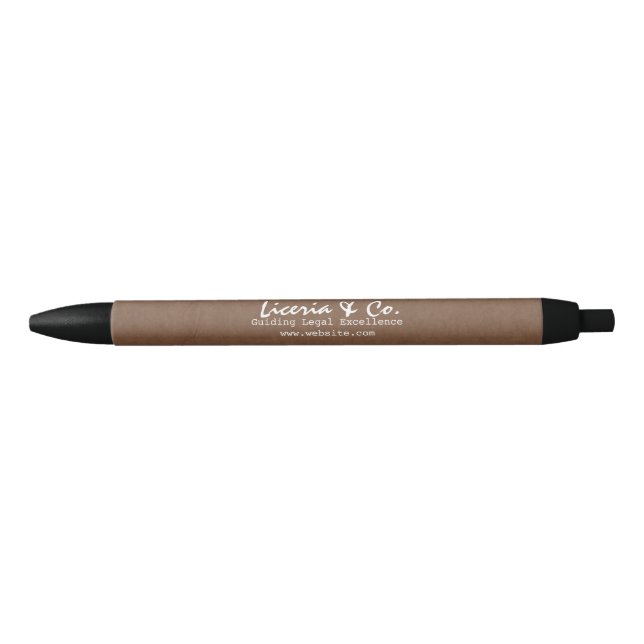 Corporate Law Firm Design Black Ink Pen (Front)