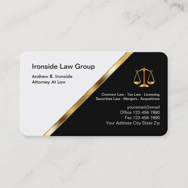 Corporate Law Office Business Card (Front)