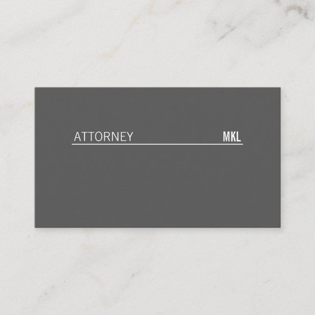 Corporate / Line Accent (Grey) Business Card (Front)