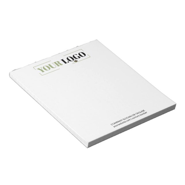 Corporate Logo and Custom Text Branded Notepad (Angled)