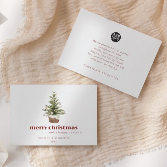 Corporate Logo Christmas Scandi Holiday Card (Creator Uploaded)