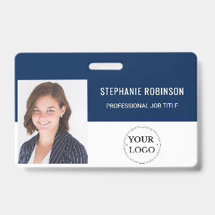 Corporate Logo, Employee Photo, Name, Bar Code ID Badge