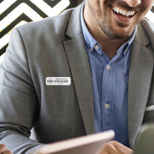 Corporate Logo Grey Colour Printed Plastic Employe Name Tag