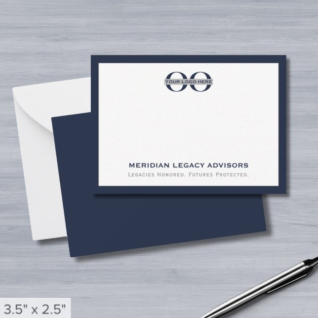 Corporate Logo Navy Blue Border Card (Creator Uploaded)