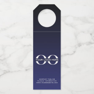 Corporate Logo Navy Bottle Hanger Tag