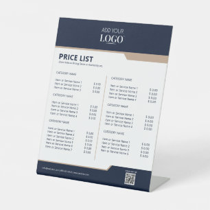 Corporate Logo Promotional Professional Price List Pedestal Sign