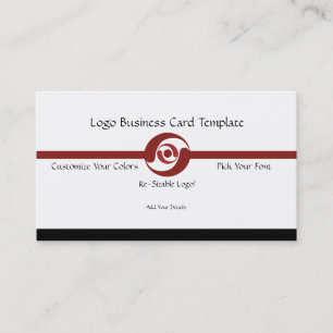 Corporate Logo - Simple Red Logo Business Card