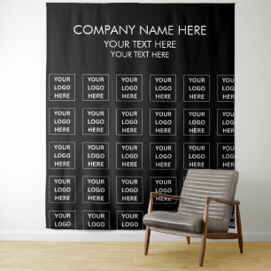 Corporate Logo Step Repeat Event Backdrop Tapestry