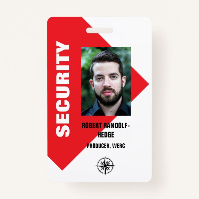 CORPORATE MEDIA I.D. EVENT SECURITY PASS ID BADGE (Front)