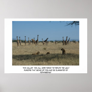 Corporate meeting - downsizing poster