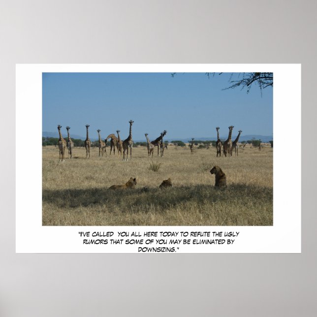 Corporate meeting - downsizing poster (Front)