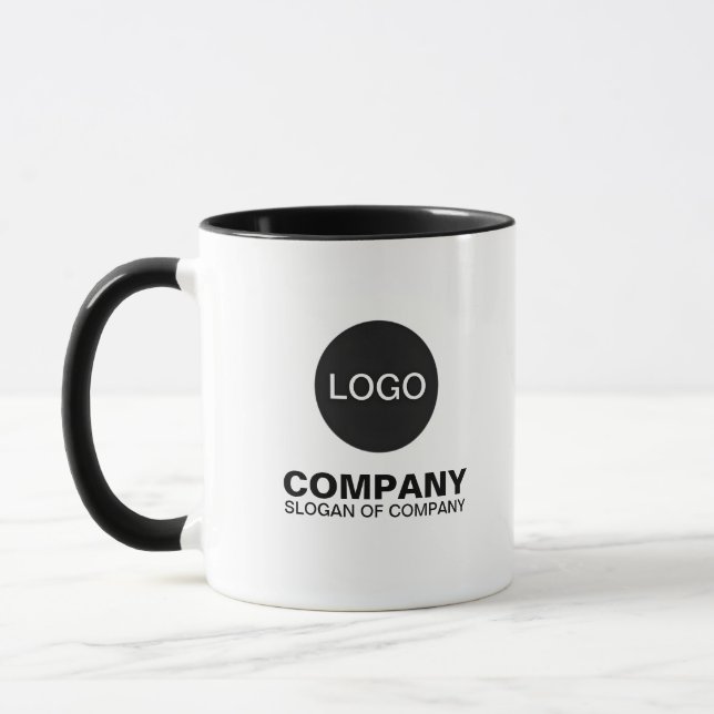 Corporate Name, Slogan & Logo | Custom Branded Mug (Left)