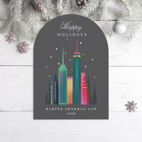 Corporate Office City Skyline Business Arch Diecut