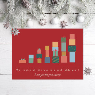 Corporate Office year end gifts chart red Holiday Card