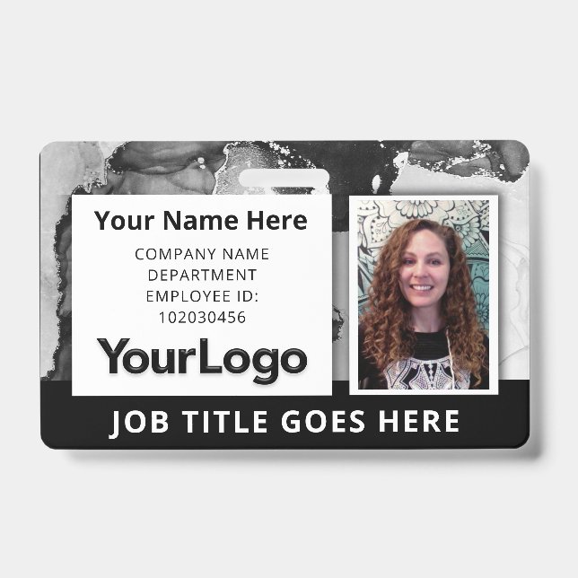 Corporate Photo ID Badge with Name (Front)
