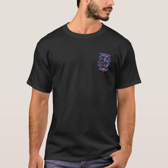 Corporate Planet 404 Retro Futuristic Space Office T-Shirt (Front)