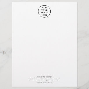 Corporate Professional Business Company Chic Logo Custom Letterhead