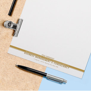 Corporate, Professional Gold Brown Custom Letterhead