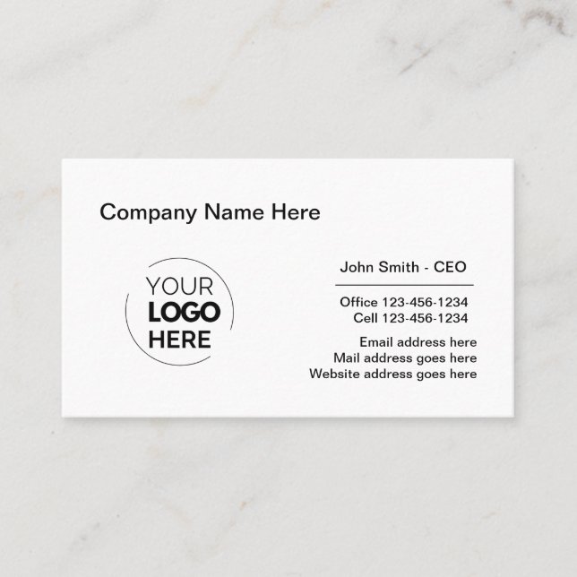 Corporate Professional Logo Design Business Card (Front)