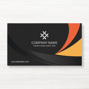 Corporate Professional Modern Black Orange Premium Business Card