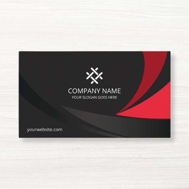Corporate Professional Modern Black Red Premium Business Card (Creator Uploaded)