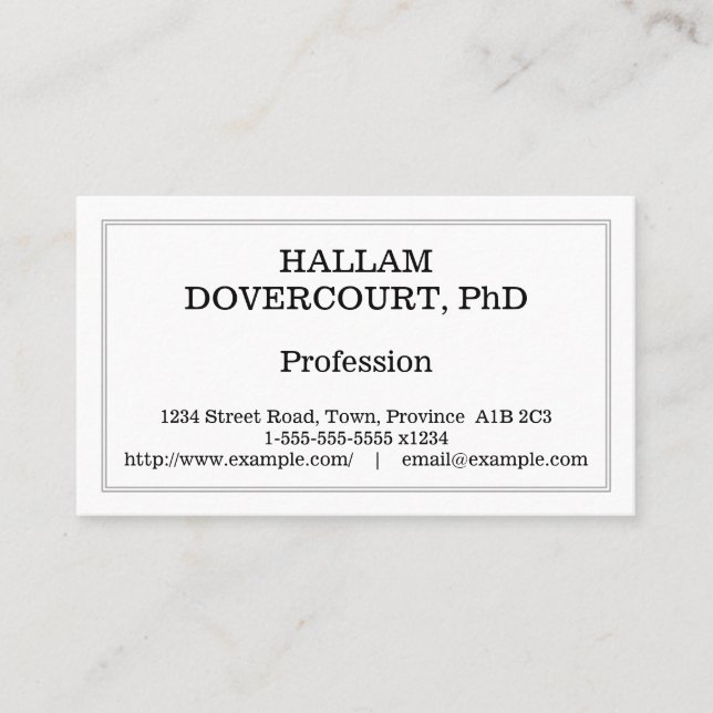 Corporate Professional Profile Card (Front)