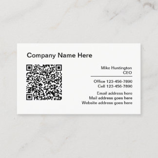 Corporate Professional QR Code Business Cards
