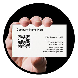 Corporate Professional QR Code Logo Design Business Card