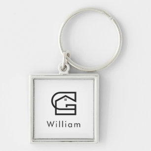 Corporate Real Estate Letter G House Key Ring